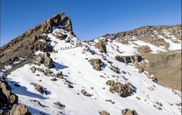 People Climbing on Mountain Peak