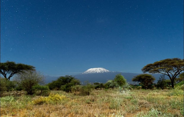 Starry Night Over Mount Kilimanjaro from Kenya