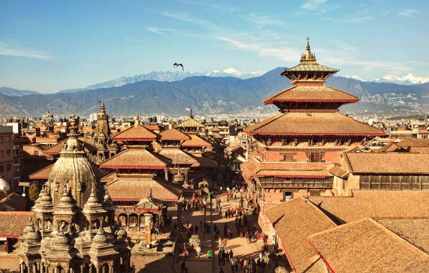Durbar Square Nepal - View of the Patan Durbar Square. One of the 3 royal cities in Kathmandu, a very popular tourist place.