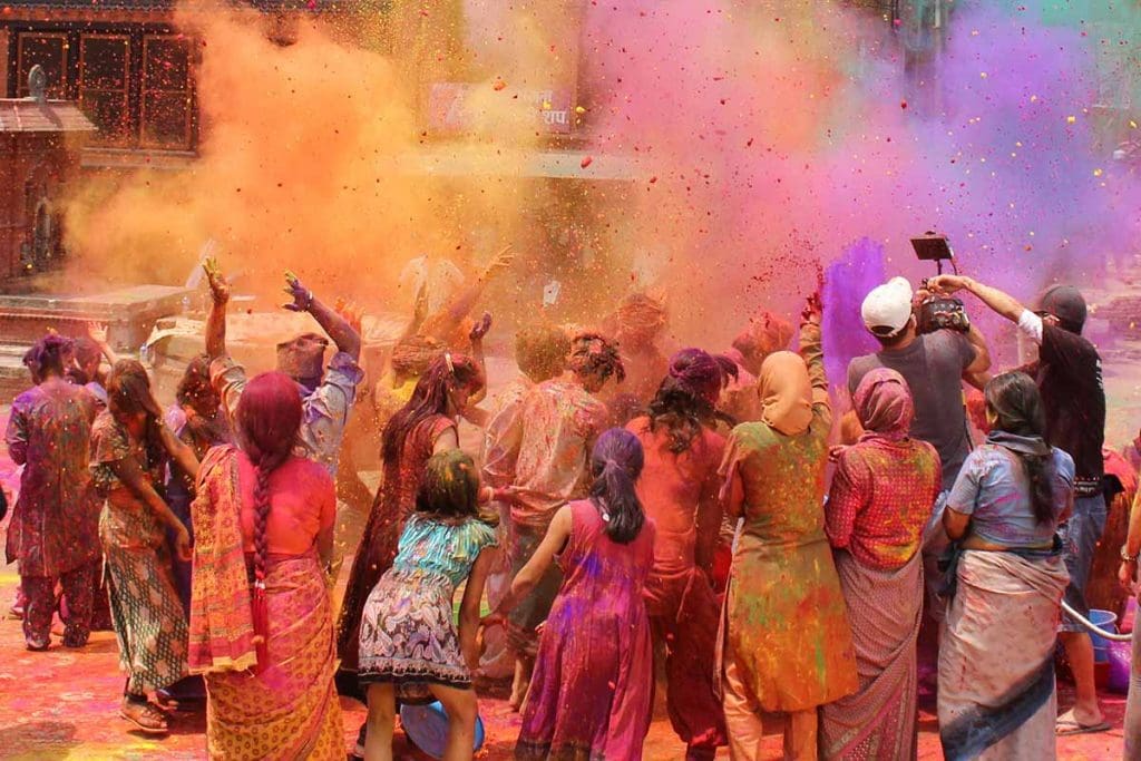 Celebration of Holi Festival in Nepal - Lumle Holidays